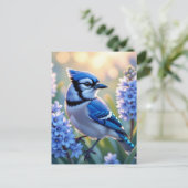 Hübsch Blue Jay und Lilacs | Just Sprichwort Hi Postkarte (Stehend Vorderseite)