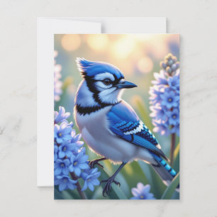 Hübsch Blue Jay und Lilacs   Just Sprichwort Hi Postkarte
