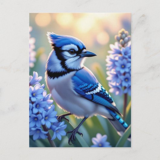 Hübsch Blue Jay und Lilacs | Just Sprichwort Hi Postkarte (Vorderseite)