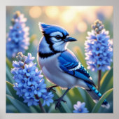 Hübsch Blue Jay und Lilacs Poster (Vorne)