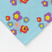 Hübsch Blue Ladybug und Blume Muster Fleece (Ecke)