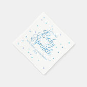 Hübsch Blue Liebe Hearts Baby Boy Sprinkle Dusche Serviette (Ecke)