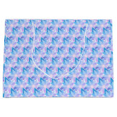 Hübsch Blue Lila Blume Große Geschenktüte (Vorderseite)