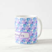 Hübsch Blue Lila Blume Kaffeetasse (VorderseiteRechts)