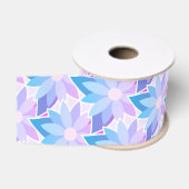 Hübsch Blue Lila Blume Ripsband (Spule)