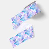 Hübsch Blue Lila Blume Ripsband (Rückseite)
