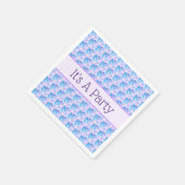 Hübsch Blue Lila Blume Serviette (Ecke)