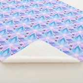 Hübsch Blue Lila Blume Sherpadecke (3/4)