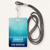 Hübsch Blue Mandala Abstrakt Ausweis (Rückseite mit Schlüsselband)