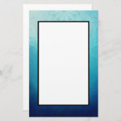 Hübsch Blue Mandala Abstrakt Briefpapier (Vorne/Hinten)