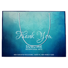 Hübsch Blue Mandala Abstrakt Business Große Geschenktüte