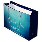 Hübsch Blue Mandala Abstrakt Business Große Geschenktüte (Vorderseite Schrägansicht)