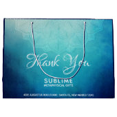 Hübsch Blue Mandala Abstrakt Business Große Geschenktüte (Rückseite)