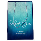 Hübsch Blue Mandala Abstrakt Business Mittlere Geschenktüte (Vorderseite)