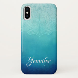 Hübsch Blue Mandala Abstrakt Case-Mate iPhone Hülle