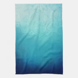 Hübsch Blue Mandala Abstrakt Geschirrtuch