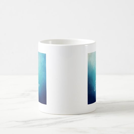 Hübsch Blue Mandala Abstrakt Kaffeetasse (Mittel)