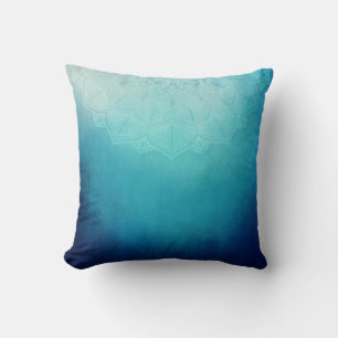 Hübsch Blue Mandala Abstrakt Kissen