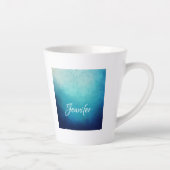 Hübsch Blue Mandala Abstrakt Milchtasse (Rechts)