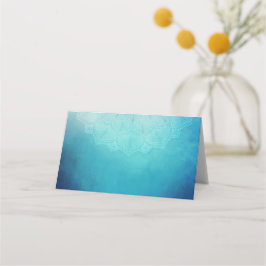 Hübsch Blue Mandala Abstrakt Platzkarte