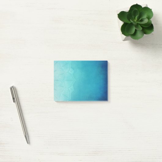Hübsch Blue Mandala Abstrakt Post-it Klebezettel (Büro)