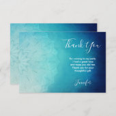 Hübsch Blue Mandala Abstrakt Vielen Dank Dankeskarte (Vorne/Hinten)