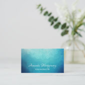 Hübsch Blue Mandala Abstrakt Visitenkarte (Stehend Vorderseite)