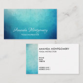 Hübsch Blue Mandala Abstrakt Visitenkarte (Vorne/Hinten)