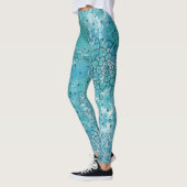 Hübsch Blue Mandala Grunge Pattern Leggings (Links)