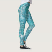 Hübsch Blue Mandala Grunge Pattern Leggings (Rechts)