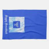 Hübsch Blue Menorah Hanukkah Geschirrtuch (Horizontal)