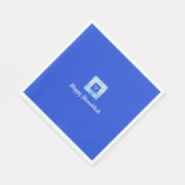 Hübsch Blue Menorah Hanukkah Serviette (Ecke)