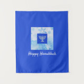Hübsch Blue Menorah Hanukkah Wandteppich (Vorderseite)