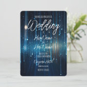 Hübsch Blue Meteor Dusche Einladung (Stehend Vorderseite)