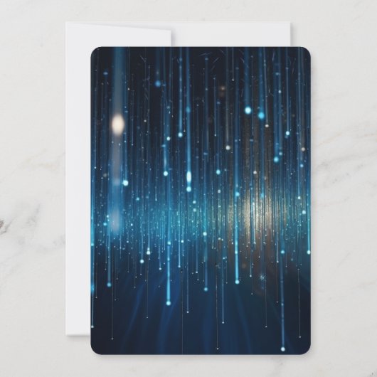 Hübsch Blue Meteor Dusche Einladung (Rückseite)