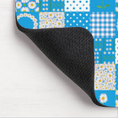 Hübsch Blue Mousepad: Daisychains, Imitate Patchwo Mousepad (Ecke)