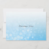 Hübsch Blue Personalize Snowflake Foto Weihnachten Einladung (Rückseite)