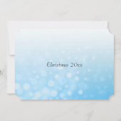Hübsch Blue Personalize Snowflake Foto Weihnachten Einladung (Rückseite)