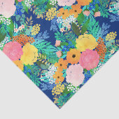 Hübsch-Blue-Pink-Blume Boho Design Seidenpapier (Ausschnitt)