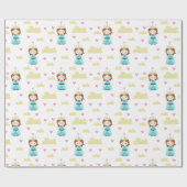 Hübsch Blue Princess Pattern Geschenkpapier (Flach)