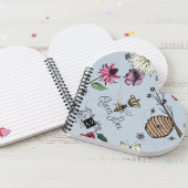 Hübsch Blue Queen Bee & Royal Crown Floral Notizblock