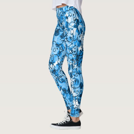 Hübsch Blue Skulls Leggings (Links)