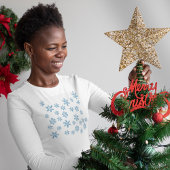 Hübsch Blue Snowflakes Tshirt für eine Reihe von S