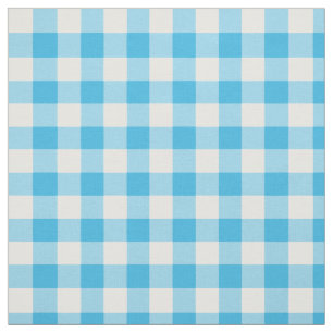Hübsch Blue und White Karo Gingham Fabric Stoff