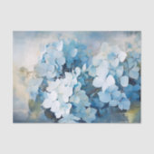 Hübsch Blue Watercolor Hydrangea Decoupage Seidenpapier (Vorderseite)