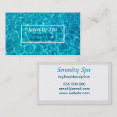 hübsch-Blue-Wellness-Center-Visitenkarte Visitenkarte (Vorne/Hinten)