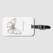 Hübsch Blue White Butterfly Gepäckanhänger (Vorderseite (Horizontal))