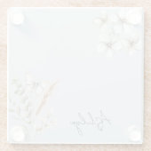 Hübsch Blue White Butterfly Glasuntersetzer (Rückseite)