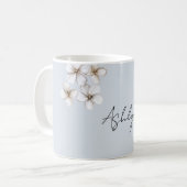 Hübsch Blue White Butterfly Kaffeetasse (Vorderseite Links)
