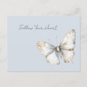 Hübsch Blue White Butterfly Postkarte (Vorderseite)